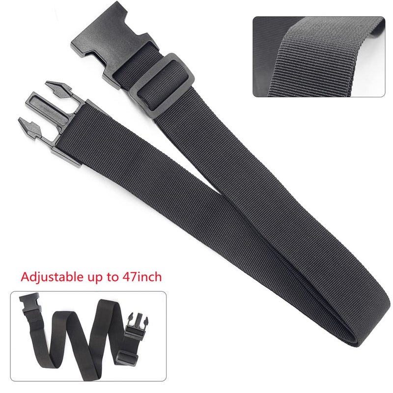 Ajmyonsp 4Pack Luggage Straps Add A Bag Luggage Strap to Connect Two Suitcases, Adjustable Luggage Belt Connector for Carry On, Travel Attachment Accessories for Connect Your 3 Luggages, Black  - Image 5