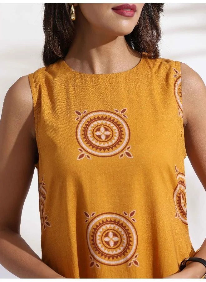 trueBrowns Printed Cotton Dress