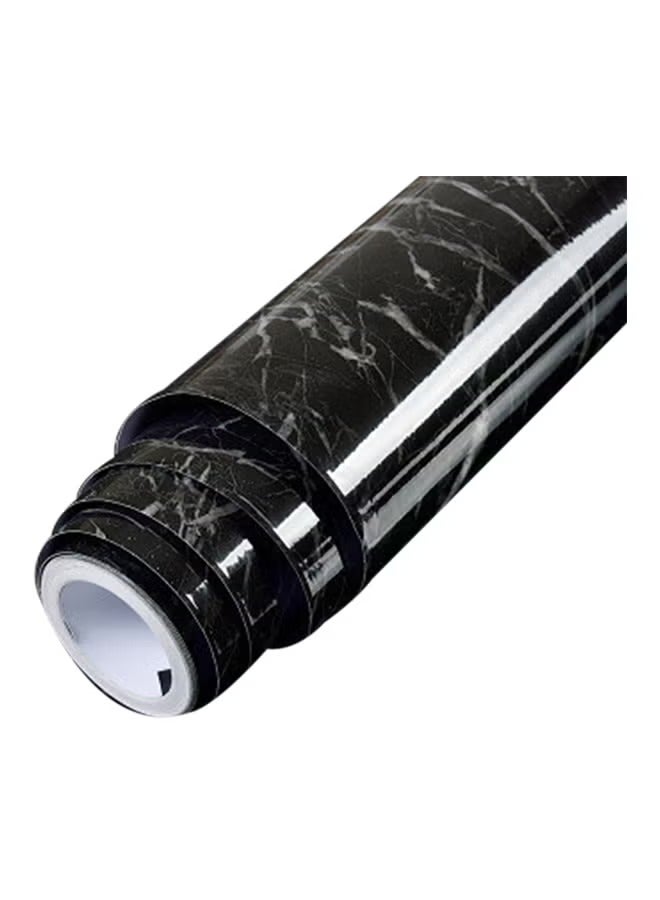 ورق حائط لاصق ذاتي بنقشة الرخام – أسود - Image 1