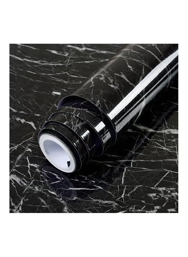 ورق حائط لاصق ذاتي بنقشة الرخام – أسود - Image 2