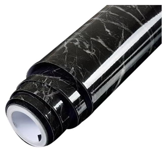 ورق حائط لاصق ذاتي بنقشة الرخام – أسود - Image 1