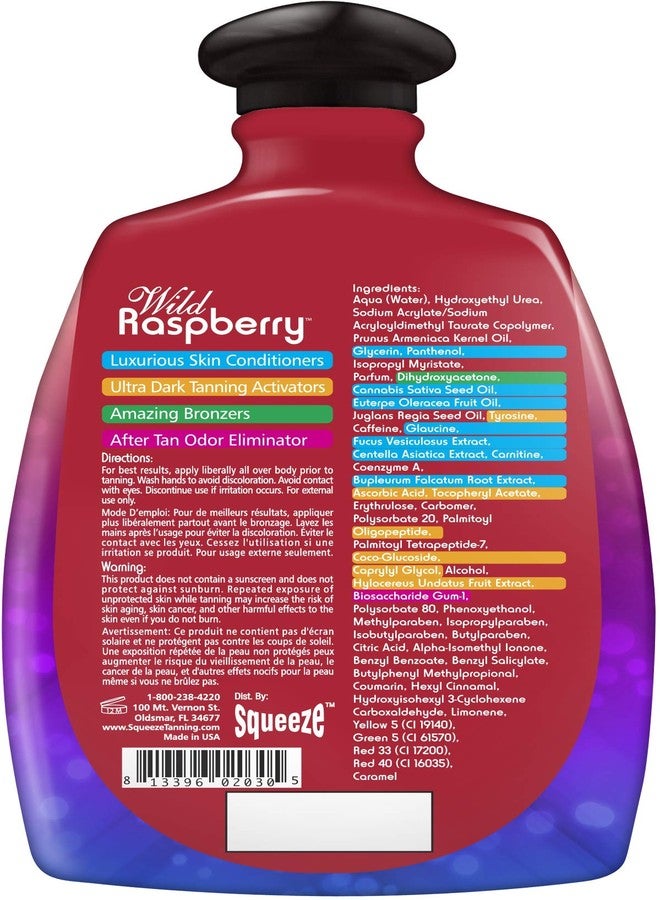 Squeeze Wild Raspberry Indoor Tanning Lotion 13.5oz - Image 2