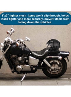 SYOSI Cargo Net Elastic Motorcycle Luggage Bungee Netting with 6 Adjustable Metal Hooks Stretchable Bungee Cord Mesh Load Net for Bike Paddle board Quad Canoe Moped ATV 2 Pcs  - Image 4