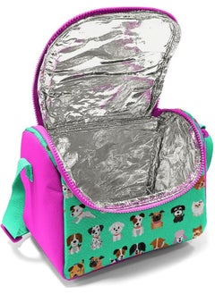 CORAL HIGH Kids Water Green Pink Dog Pattern Thermo Lunch Box 11715  - Image 3