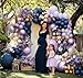 Partycus Navy Blue Purple Balloon Arch Double Stuffed Dark Blue Pastel Lavender White Sand Ivory Balloon Garland Kit with Clear Bobo Metallic Lilac Latex for Baby Shower Wedding Birthday Valentine Party Decor - Image 4