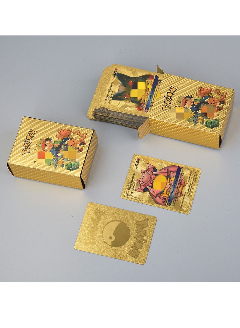 110-Piece Gold Foil  Pokemon Card Games Set (Gold) - Image 1