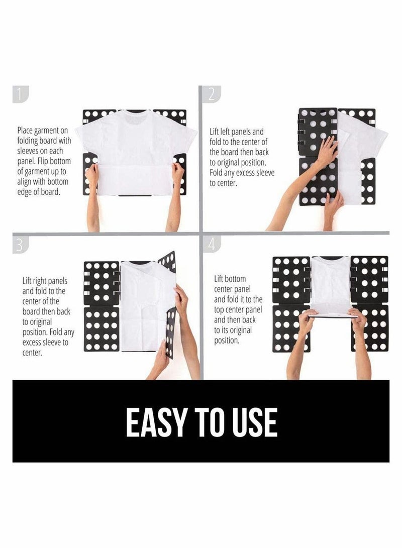 SYOSI Shirt Folding Board, T Shirt Folder Board Clothes Folding Laundry Organizer Dress Pants Towels Folder for Kid and Women to Fold Clothes, Easy to Store and Travel, Very Suitable for Family (Green) - Image 3