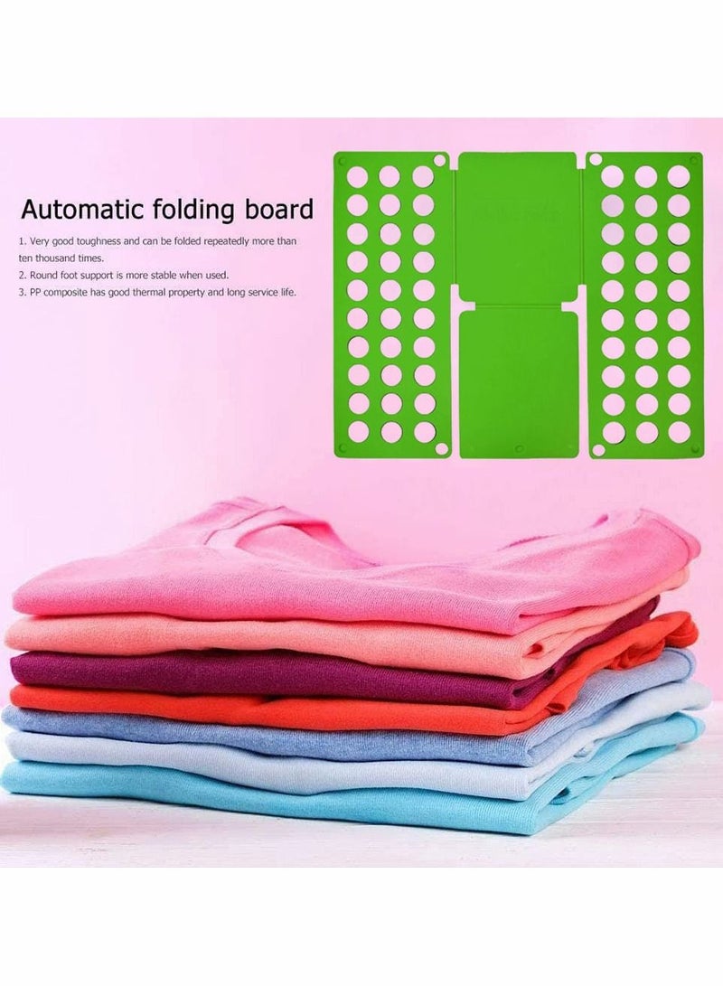 SYOSI Shirt Folding Board, T Shirt Folder Board Clothes Folding Laundry Organizer Dress Pants Towels Folder for Kid and Women to Fold Clothes, Easy to Store and Travel, Very Suitable for Family (Green) - Image 5