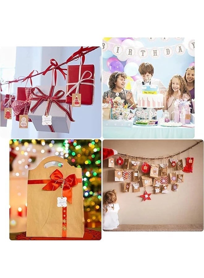 شكرا علامات, شكرا للاحتفال معنا ورقة هدية علامة, لعيد ميلاد الزفاف عيد الحب, كرافت ورقة علامات مع حبال القنب, أبيض / بني, 200pcs 2 ألوان 1.2 بوصة (3 سم) - Image 3