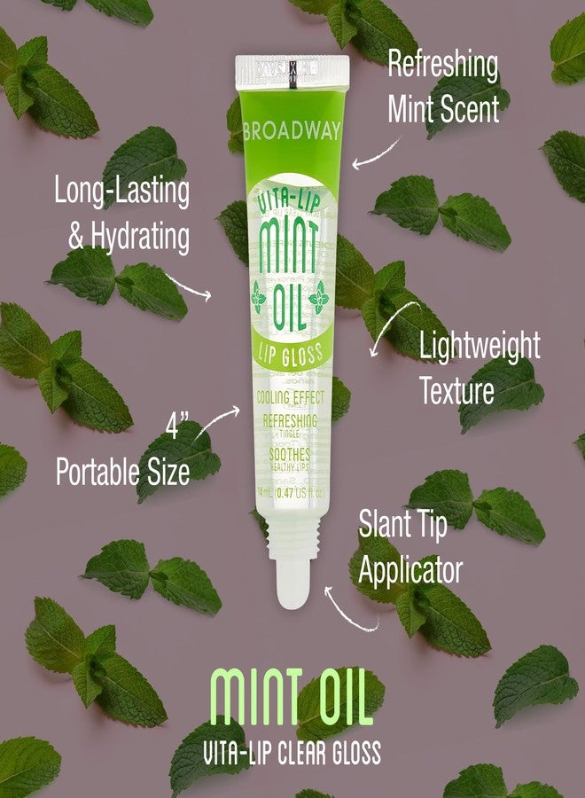 Ruby Kisses Broadway Vita-Lip Clear Lip Gloss (Mint Oil 12 Pack), Ultra-Hydrating & Soothing Formula with Vitamin Oils, High-Shine Non-Sticky Finish, Nourishing Glossy Lip Balm With Cooling Effect - Image 2