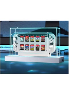 SYOSI Switch Dust Cover, with 16 Colors LED Light Base, Acrylic Clear Display Box, 10 Game Card storage, Switch Game Card Protection, Cool switch oled accessories, switch essentials, Switch card protection  - Image 1