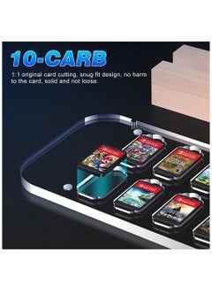 SYOSI Switch Dust Cover, with 16 Colors LED Light Base, Acrylic Clear Display Box, 10 Game Card storage, Switch Game Card Protection, Cool switch oled accessories, switch essentials, Switch card protection  - Image 5