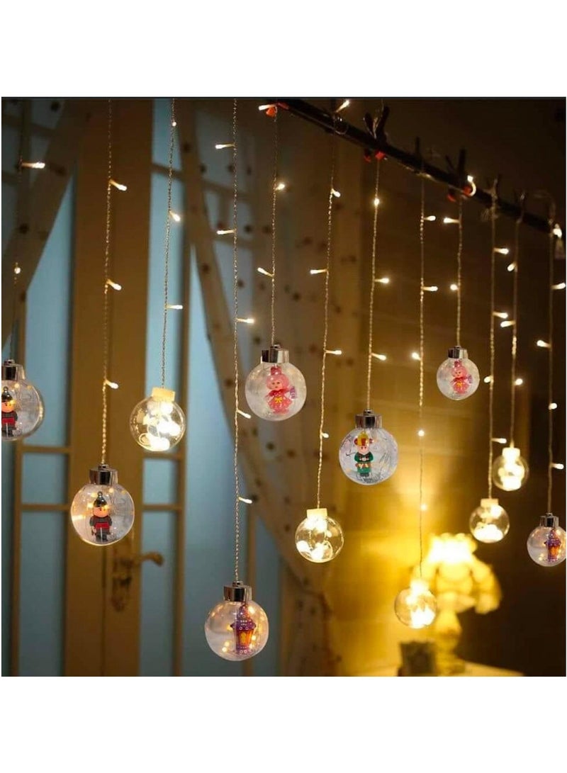 NAMA Ramadan decorative lights hanging, transparent LED balls with warm lighting, festive decor with indoor characters, Ramadan lights - Image 4