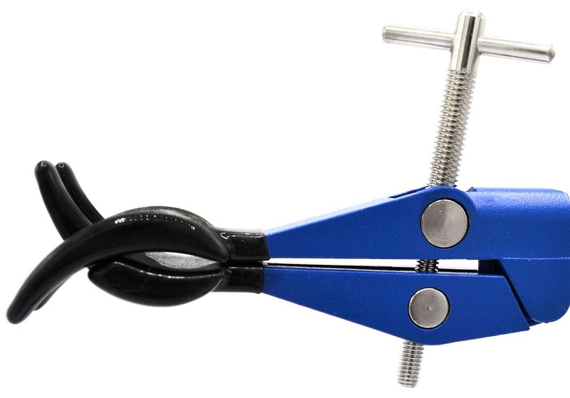 EISCO 4-Prong Vinyl Coated Swivel Bosshead Clamp - 4.1" Max Opening, Fits Up to 18mm Rods - Powder Coated Zinc Alloy - Research, Industrial Laboratory Grade - Image 3