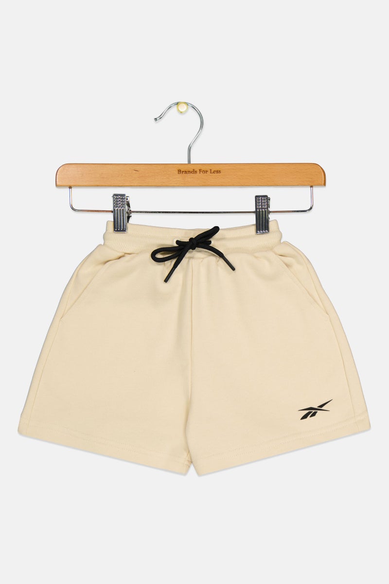 Reebok Kids Boy Brand Logo Terry Shorts, Beige - Image 2