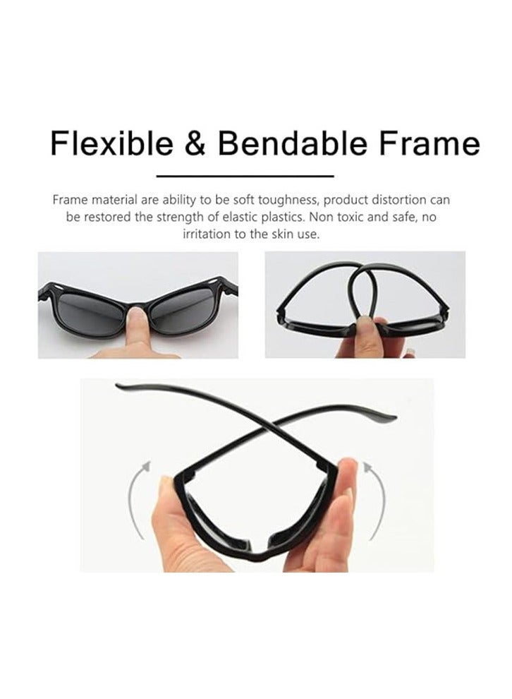 Adjustable polarization baby sunglasses with UV, baby sunglasses with straps - soft silicone frames for boys and girls, 0-48 months, flexible straps included - Image 3