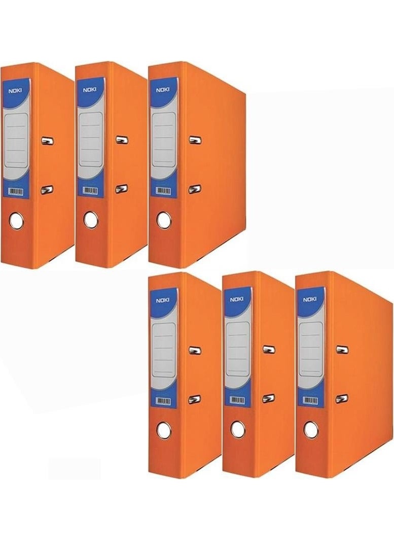 Noki - Office Folder Large Orange Office Folder with Ring 6 Pieces - Image 1
