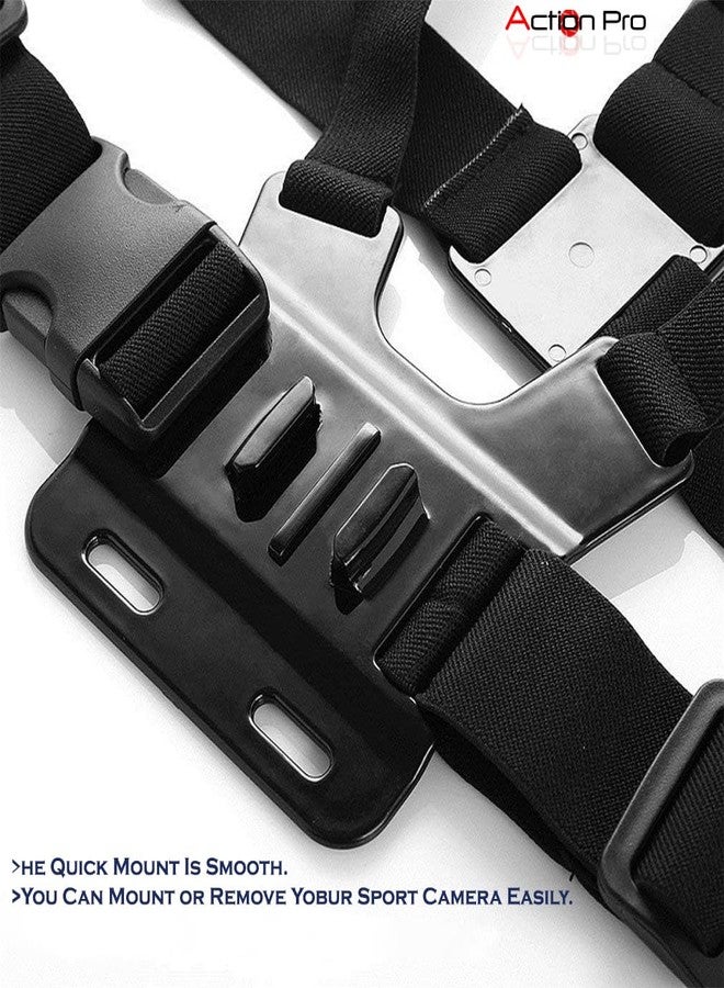 Action Pro Chest Belt Strap Mount Compatible with GoPro-13/12/11/10/9/8/7/6/5/4/3+/3/SJCAM/Yi and Other Action Cameras - Image 5