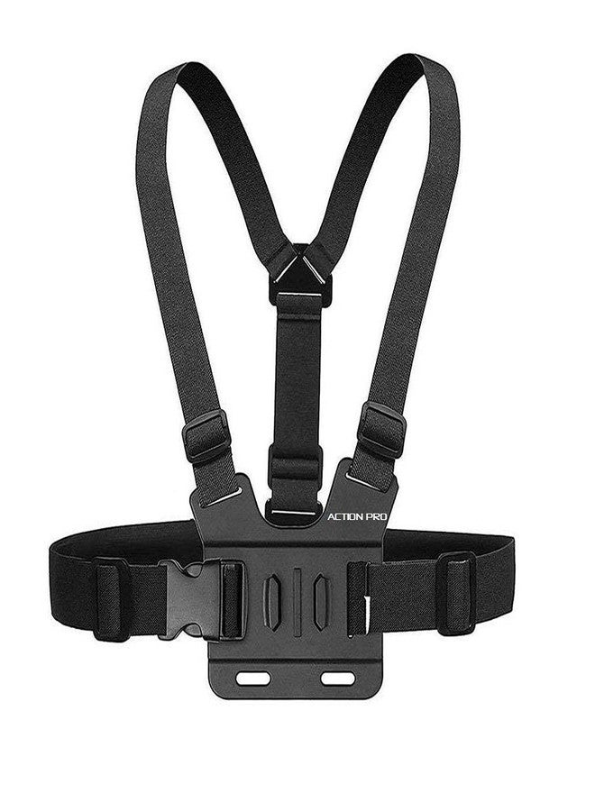 Action Pro Chest Belt Strap Mount Compatible with GoPro-13/12/11/10/9/8/7/6/5/4/3+/3/SJCAM/Yi and Other Action Cameras - Image 1