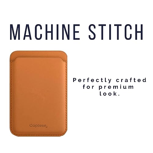Captese Faux Leather Unisex MagIT Wallet Pouch, Card Holder, Compatible with MagSafe/PixelSnap, for iPhone 17/16/15/14/13/12/Pixel 10 Series (California Poppy) - Image 2