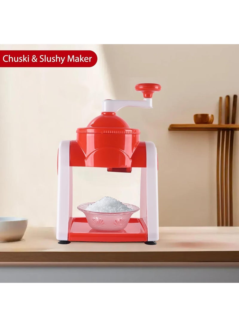 NIDAN NIDAN Ice Gola Slush Maker Ice Snow Maker Machine with 3 Bowl 1 Glass 6 Sticks and 1 Dish  - Image 4