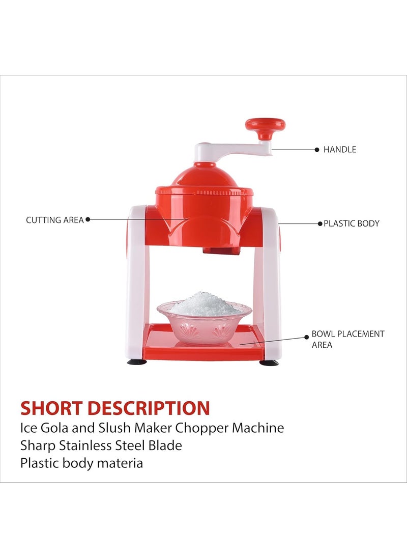 NIDAN NIDAN Ice Gola Slush Maker Ice Snow Maker Machine with 3 Bowl 1 Glass 6 Sticks and 1 Dish  - Image 3