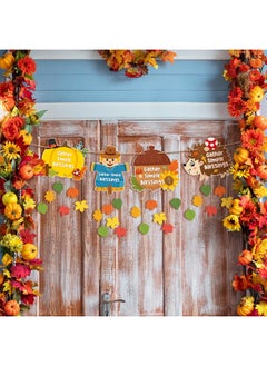 CY2SIDE Fall Religious Hanging Ornaments - 24Set Diy Fall Scarecrow Gnome Gather Simple Blessings Hanging Card Art Craft For Kid Autumn Pumpkin Cutout With Maple Decoration Fall Sunday School Activity  - Image 5