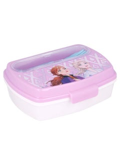 Disney Funny Sandwich Box with Cutlery Frozen Elements BPA Free Portable Lunch Container for Kids Customizable Design Perfect for Disney Cars Fans  - Image 3
