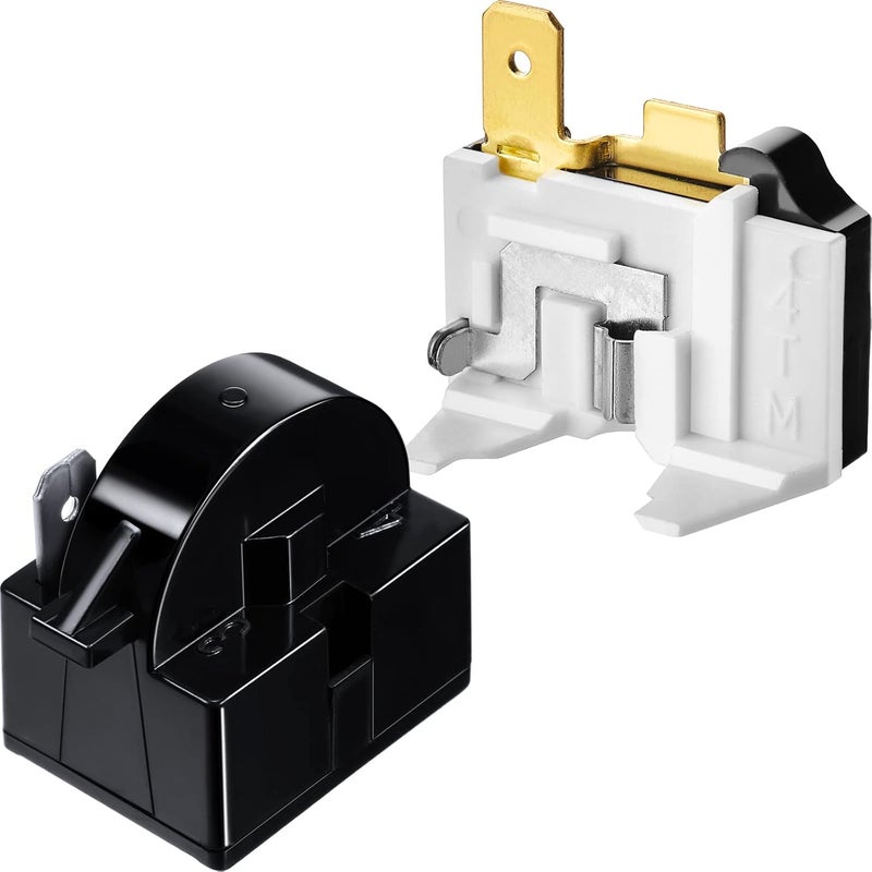 Mudder QP2-4.7 مرحل بدء PTC 1 دبوس مرحل بدء الثلاجة و 6750C-0005P واقي الحمل الزائد متوافق مع ضاغط ثلاجة LG، 2 قطع في المجموع - Image 1