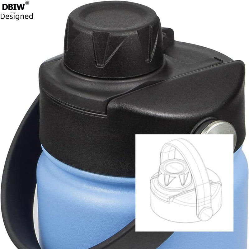 DBIW Lid for Hydro Flask 32 40 oz Wide Mouth, Replacement Lids Compatible with Hydro Flask Wide Mouth Water Bottle, Top Spout Lid with Handle, Wide Mouth Lid Chug Cap Accessories - Image 3