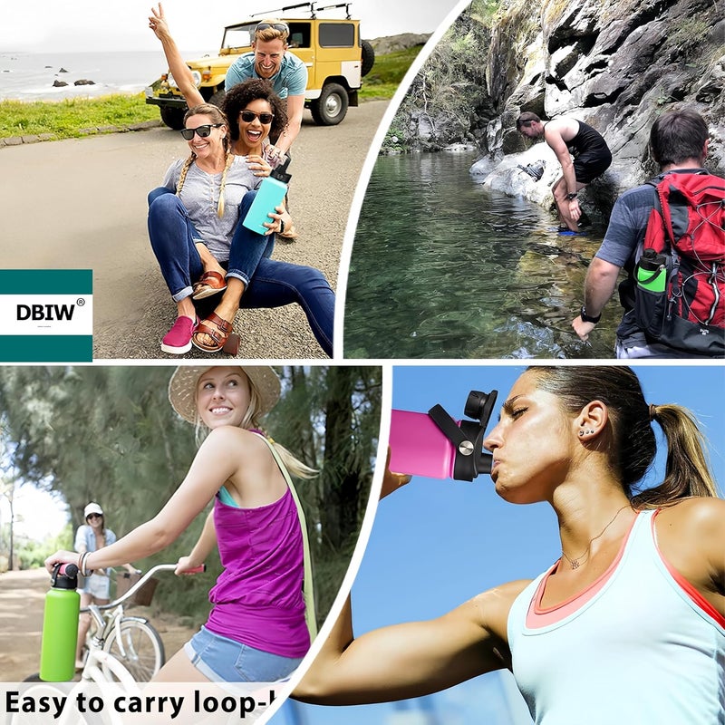 DBIW Lid for Hydro Flask 32 40 oz Wide Mouth, Replacement Lids Compatible with Hydro Flask Wide Mouth Water Bottle, Top Spout Lid with Handle, Wide Mouth Lid Chug Cap Accessories - Image 2
