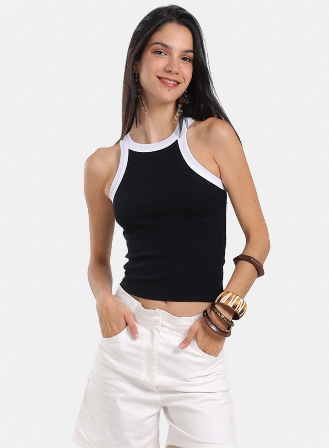 Carina Soft Rib Racer Top  - Image 1