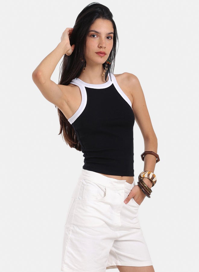 Carina Soft Rib Racer Top  - Image 2