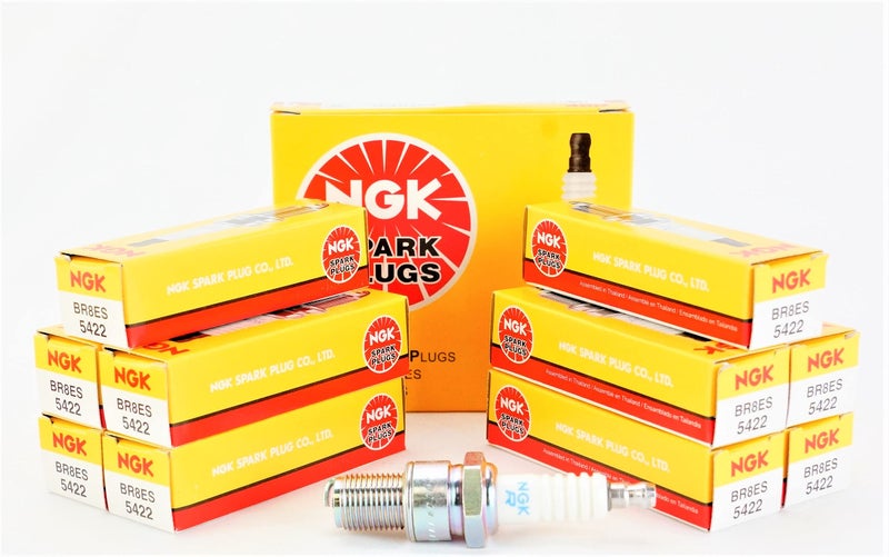 NGK BR8ES 10 Spark Plugs in box (5422) F C - Image 1
