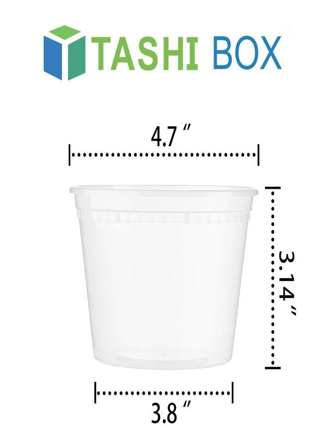 TashiBox 50 Sets 16 Oz Plastic Deli Containers with Lids - Food Storage Containers with Lids - Clear Airtight Meal Prep Containers, BPA Free, Stackable, Leakproof, Microwave and Freezer Safe - Image 3