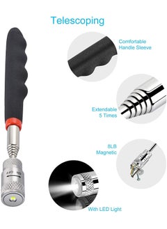 MARJI & ANUVRUTTI MARJIANUVRUTTI Magnetic Pick Up Tool elescoping Pickup with LED Light 2 kg Capacity and Extending Magnetic Stick Magnetic Pickup Tool Telescoping Pick Up Tool  - Image 3