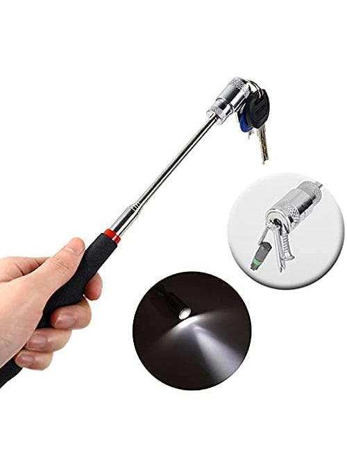MARJI & ANUVRUTTI MARJIANUVRUTTI Magnetic Pick Up Tool elescoping Pickup with LED Light 2 kg Capacity and Extending Magnetic Stick Magnetic Pickup Tool Telescoping Pick Up Tool  - Image 2