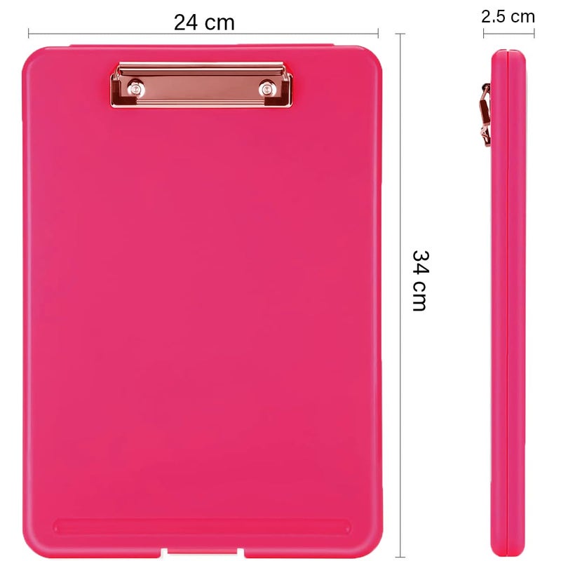 oddpod ™ Praise A4 Clip Pad/Clipboard with Storage Case for Paper and Document Storage 83002 (Deep Pink) - Image 3