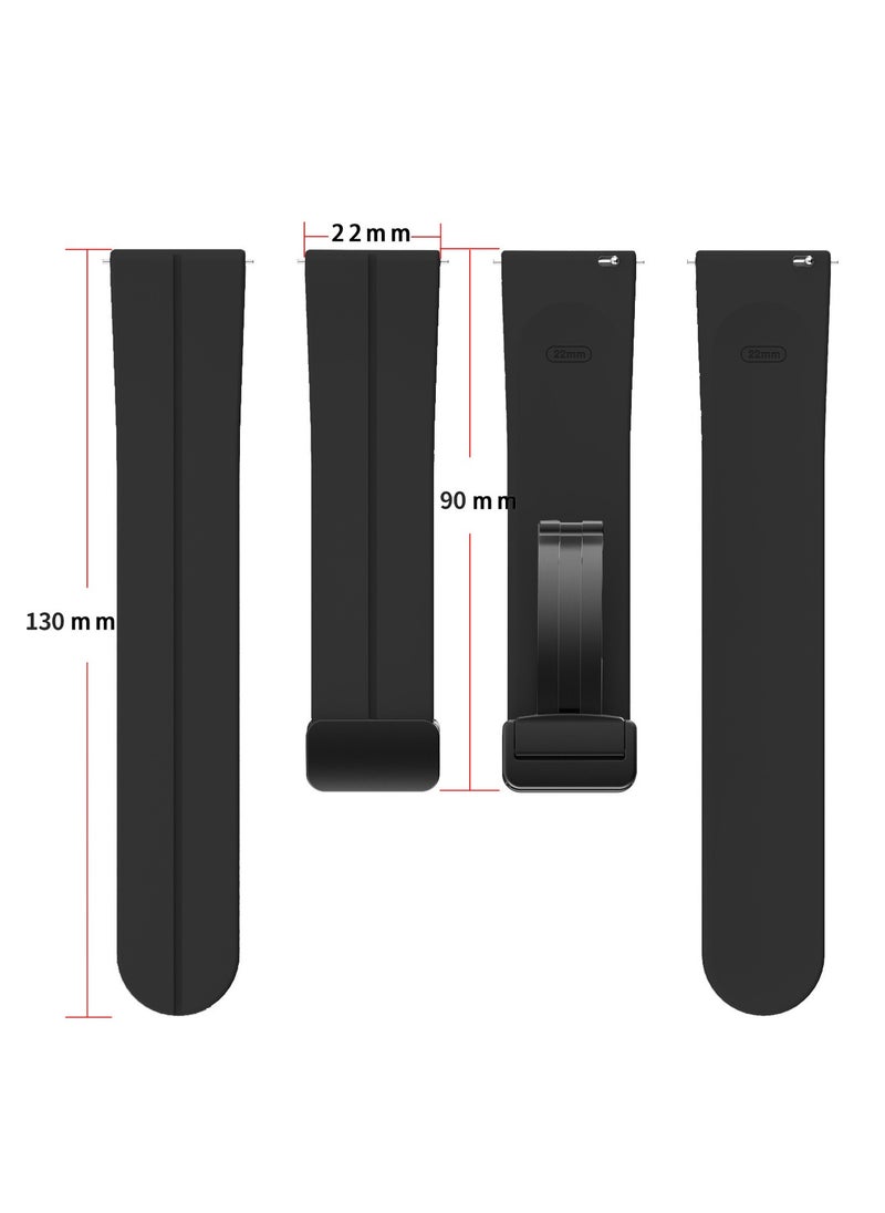X-level Huawei Watch 4 Replacement Band 22mm Replacement Wrist Watch Strap Band Compatible With Huawei Watch 4/Watch GT3 46mm/GT4 46mm/Soft Silicone Watch Band With Magnetic Buckle Sport Watch Strap  - Image 5