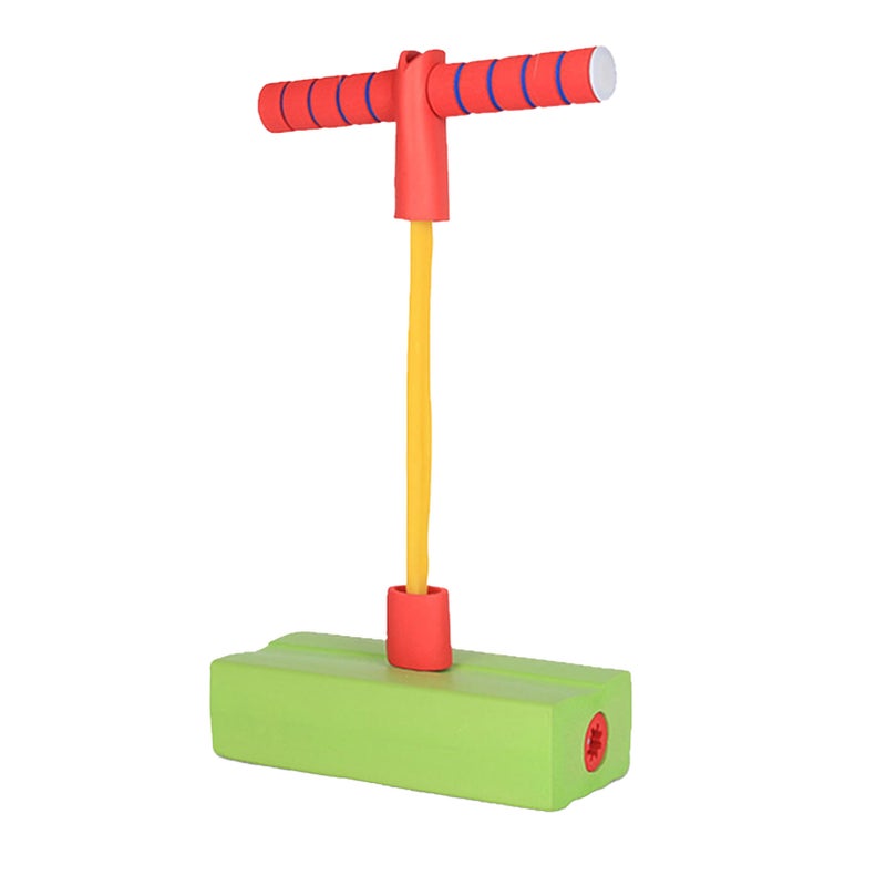 Foam Pogo Stick Promote Growing Exercise Balance Easy to Grip Outdoor Jumping Toy for Kids Children Green - Image 1