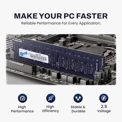 EVM 8GB DDR4 Desktop RAM 3200MHz | Long-DIMM – 1.2V Low Voltage |288-PIN Pin, Intel & AMD Compatible | High-Speed PC Memory Upgrade | 10 Year Warranty (EVMT8G3200U88P) - Image 5