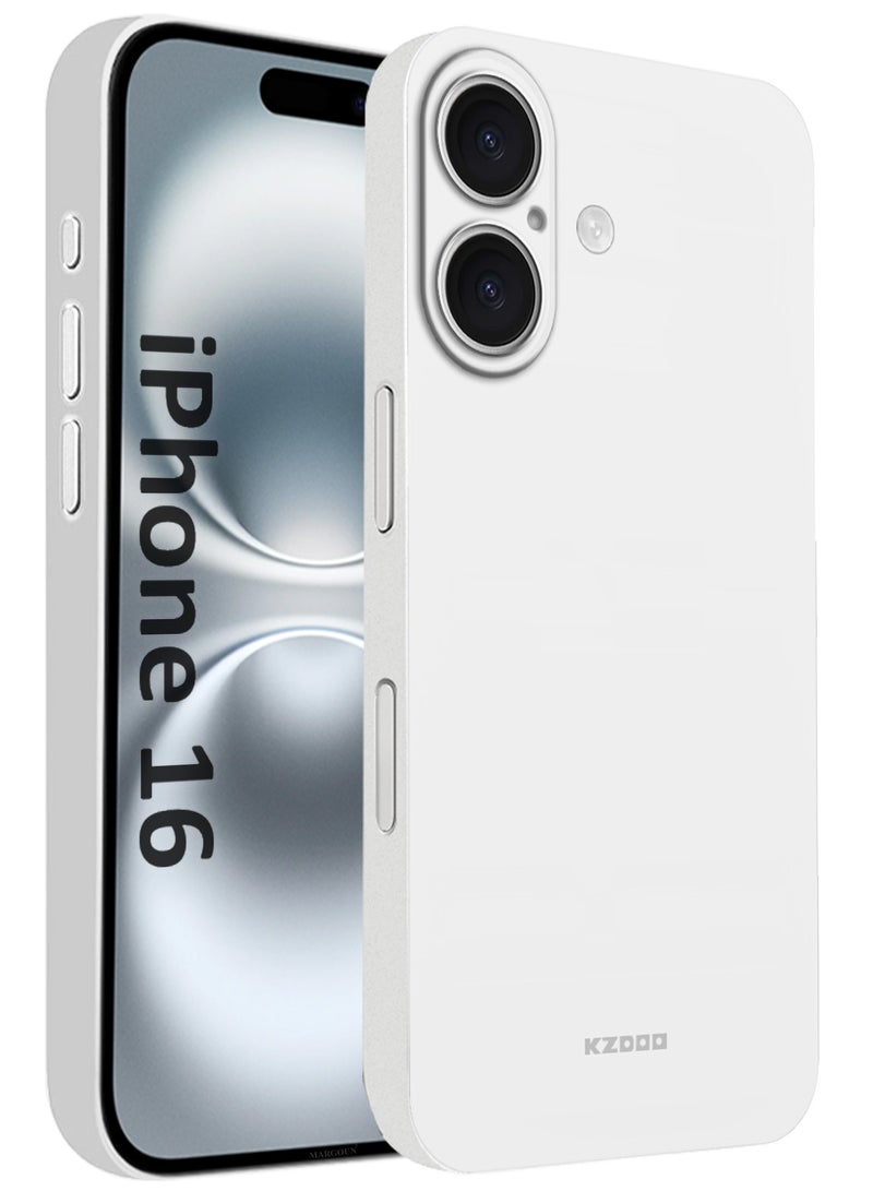 KZDOO ( for iPhone 16 ) Ultra Thin Case Cover Air Skin Series Back Cover Sturdy Durable Case Drop Protection Cover - Transparent White - Image 1