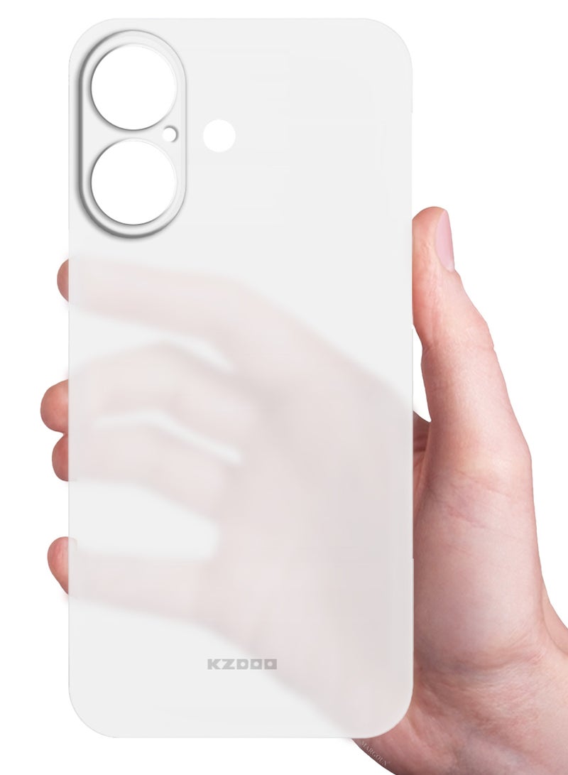KZDOO ( for iPhone 16 ) Ultra Thin Case Cover Air Skin Series Back Cover Sturdy Durable Case Drop Protection Cover - Transparent White - Image 4