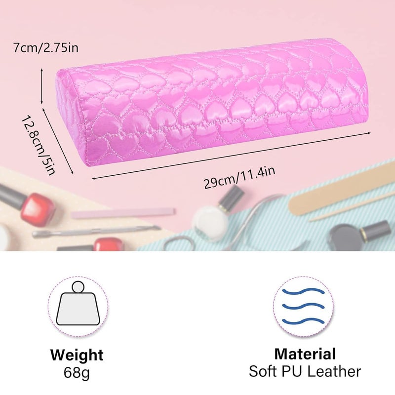 Brille Bee Professional Nail Arm Rest Ergonomic Hand Cushion for Manicures Ideal for Nail Technicians Pink - Image 3