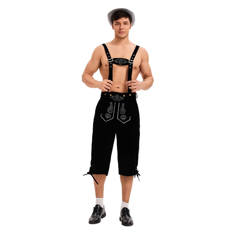 Selling Adult Men And Women German Oktoberfest Clothing Three-Color Suspenders Beer Clothing - Image 1