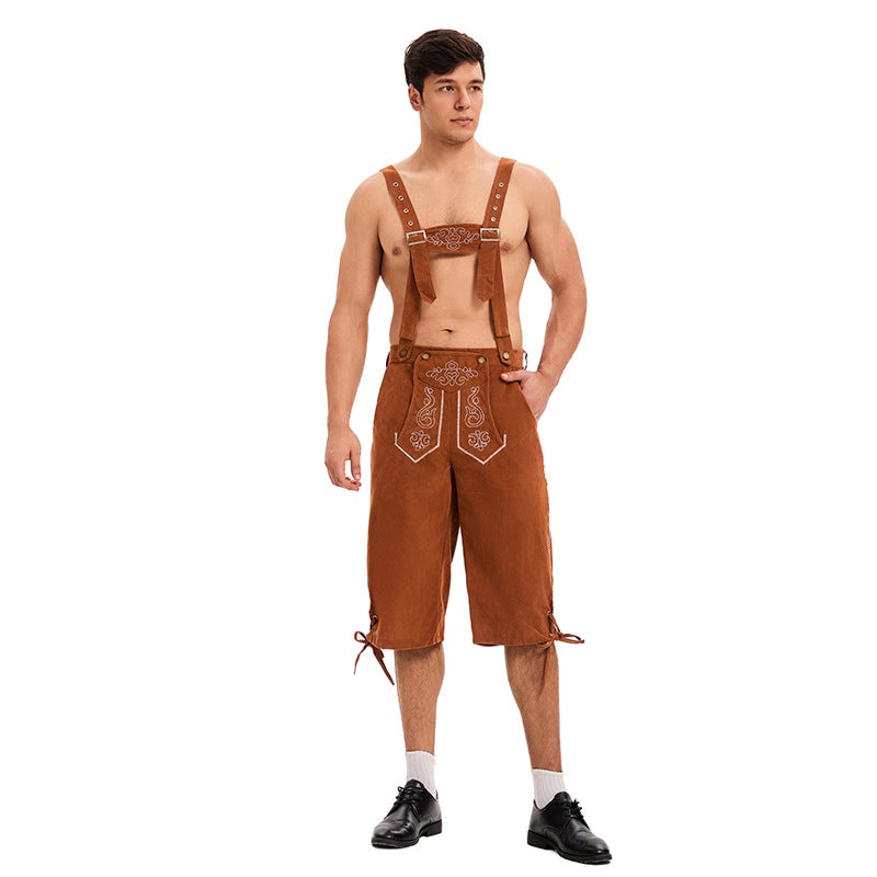 Selling Adult Men And Women German Oktoberfest Clothing Three-Color Suspenders Beer Clothing - Image 5