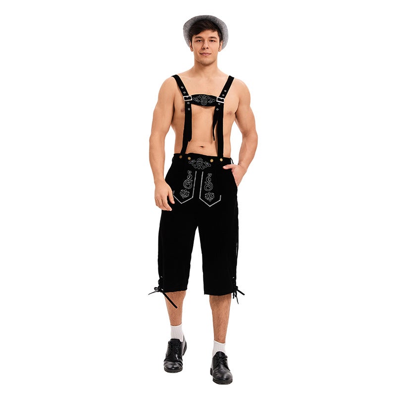 Selling Adult Men And Women German Oktoberfest Clothing Three-Color Suspenders Beer Clothing - Image 3