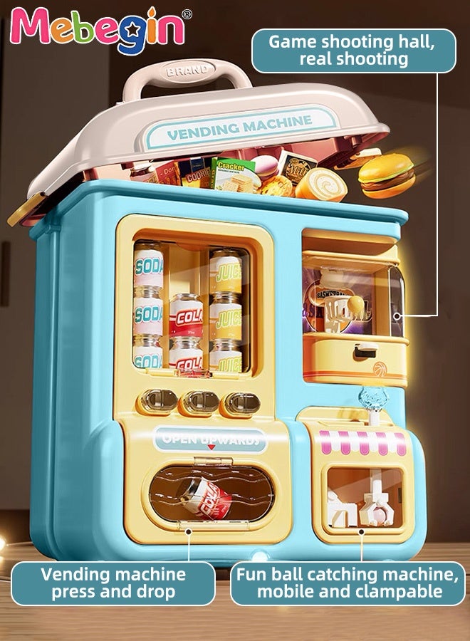 MEBEGIN Fun Supermarket Toy Set with Coffee Machine and Vending Machine, Creative Simulation Game Playset with Touchscreen Ordering Function, Receiving Ball game and Basketball Games, Creative Play House Toys, Educational Gift for Kids, Ideal Gift for Kids Aged 3+ - Image 4