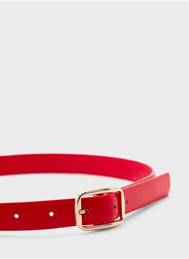 MANGO Square Buckle Belt