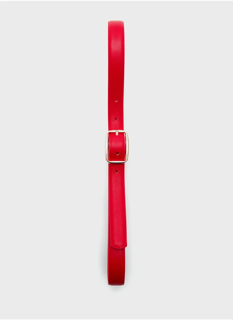 MANGO Square Buckle Belt